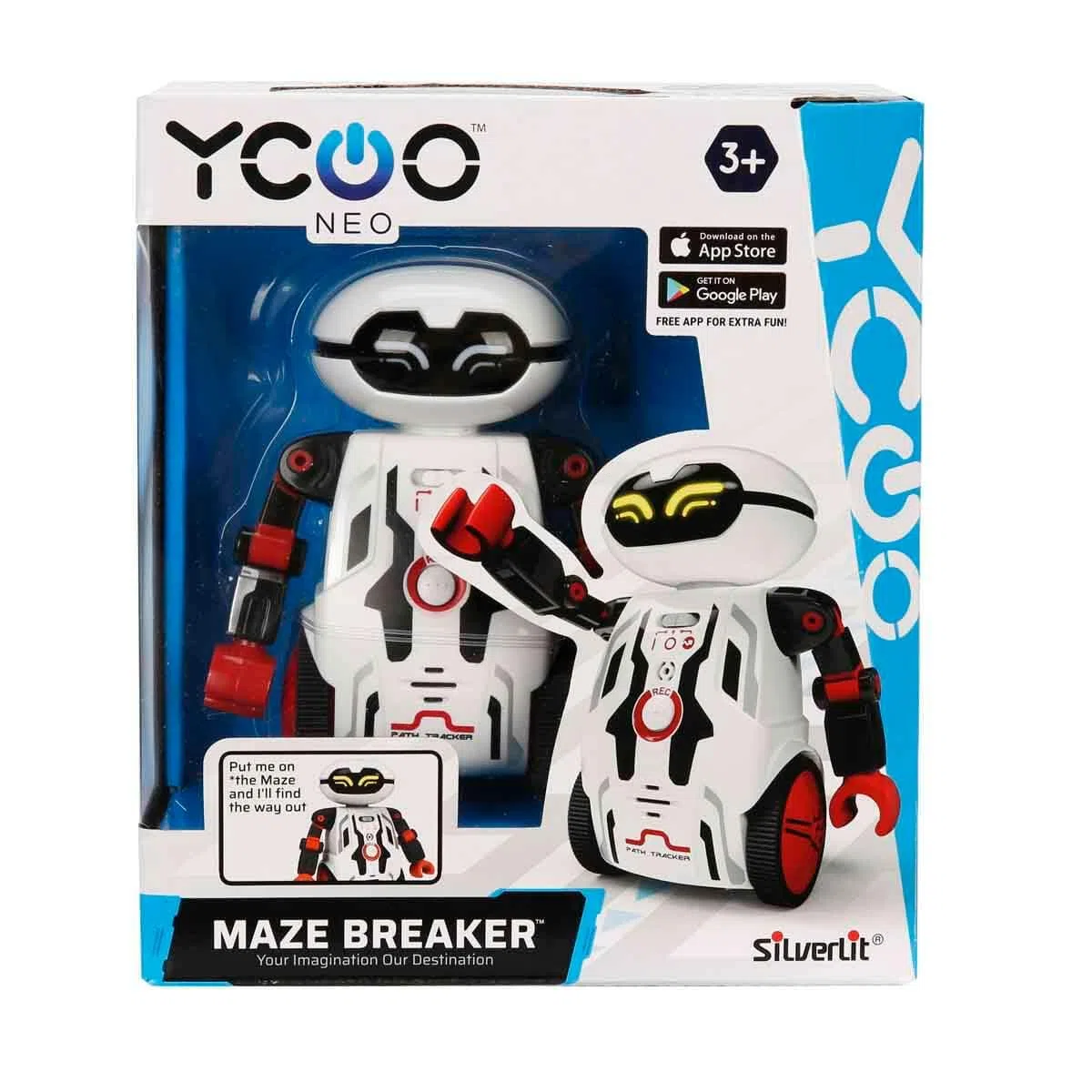 Ycoo by Silverlit Robot Maze Breaker 12 cm - Robot interattivo - Può fuggire dai labirinti - Giocattolo con registrazione vocale