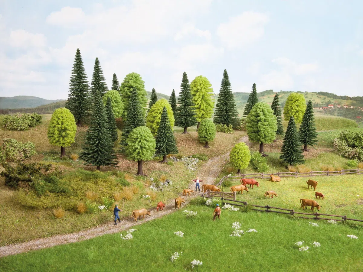 Noch 26911 - Set di 10 Alberi Misti, 5-14 cm