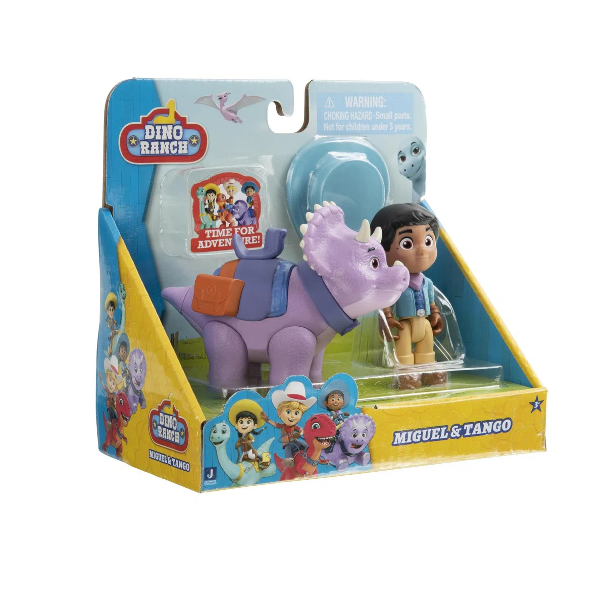 Giochi Preziosi, Dino Ranch Miguel&Tango Coppia di Personaggi, Personaggio Alto Circa 7.5cm e Dinosauro Alto 9cm Circa, Come nel Cartone Animato, per Bambini a Partire dai 3Anni, DNA00300, Multicolore