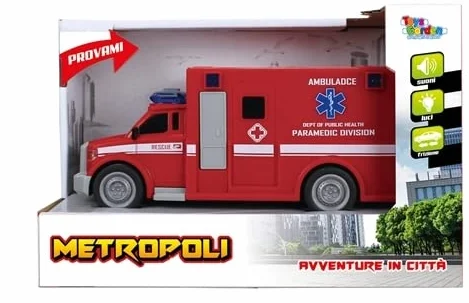 AMBULANZA ROSSA METROPOLI AVVENTURE IN CITTA' LUCI E SUONI A FRIZIONE