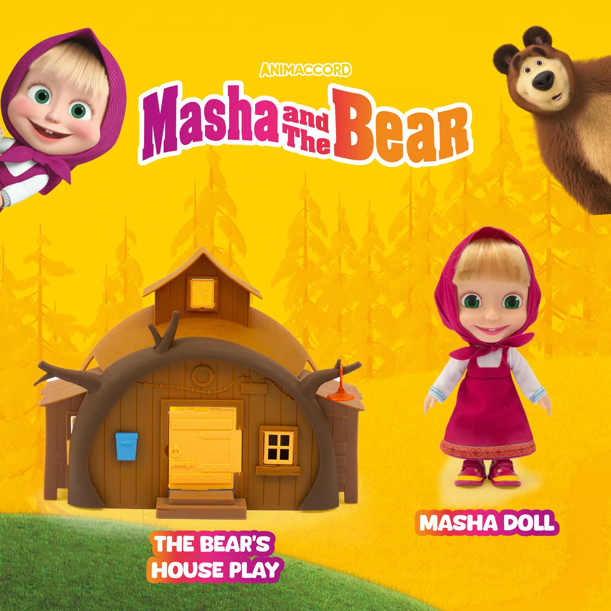Giochi Preziosi Masha E Orso - Casa Di Orso Playset Ricca Di Accessori E Con I Personaggi Articolati Di Masha E Orso Inclusi, Per Bambini A Partire Dai 3 Anni