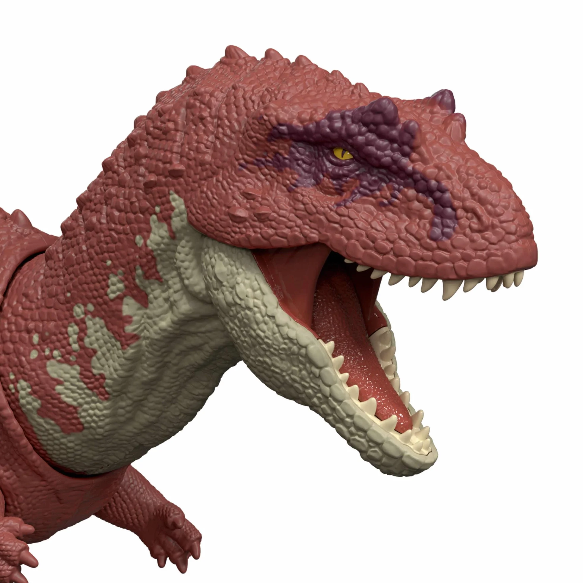 Mattel Jurassic World La Rinascita - Aucasaurus Ruggito Selvaggio, dinosauro giocattolo con movimento della bocca multidirezionale azionato con la coda e suoni, snodato, gioco digitale, JGB88