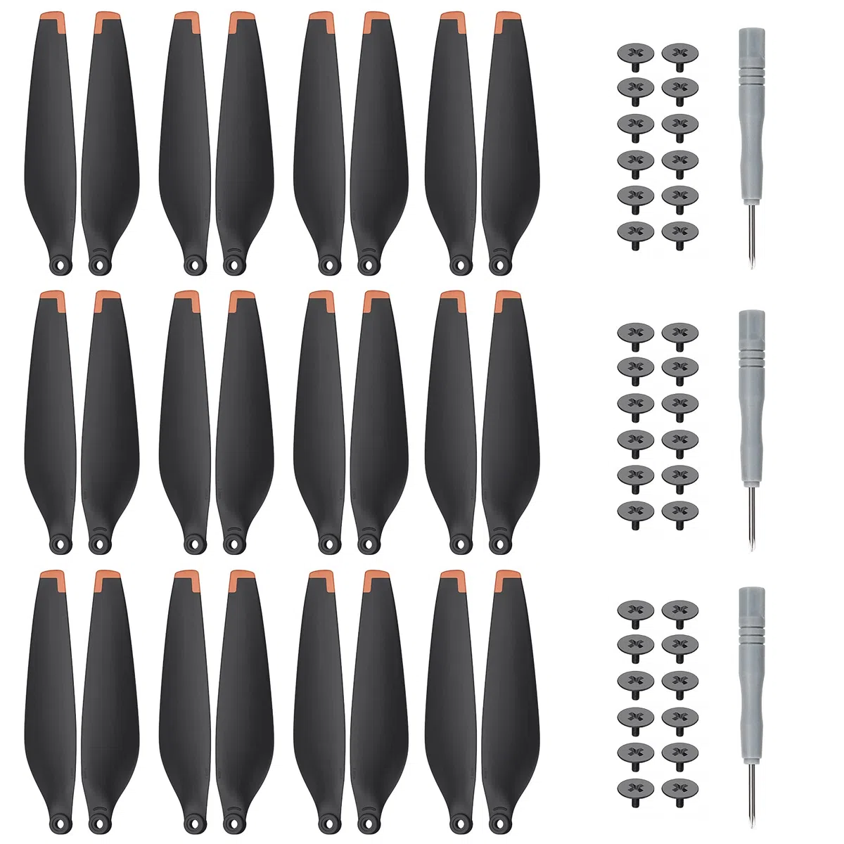 TiMOVO Set di 24 Eliche Compatibili con DJI Mini 4 PRO/Mini 3 PRO, Leggere a Basso Rumore per Drone Mini 3 PRO Accessori di Ricambio, Rilascio Rapido Eliche per Volo Silenzioso, Nero