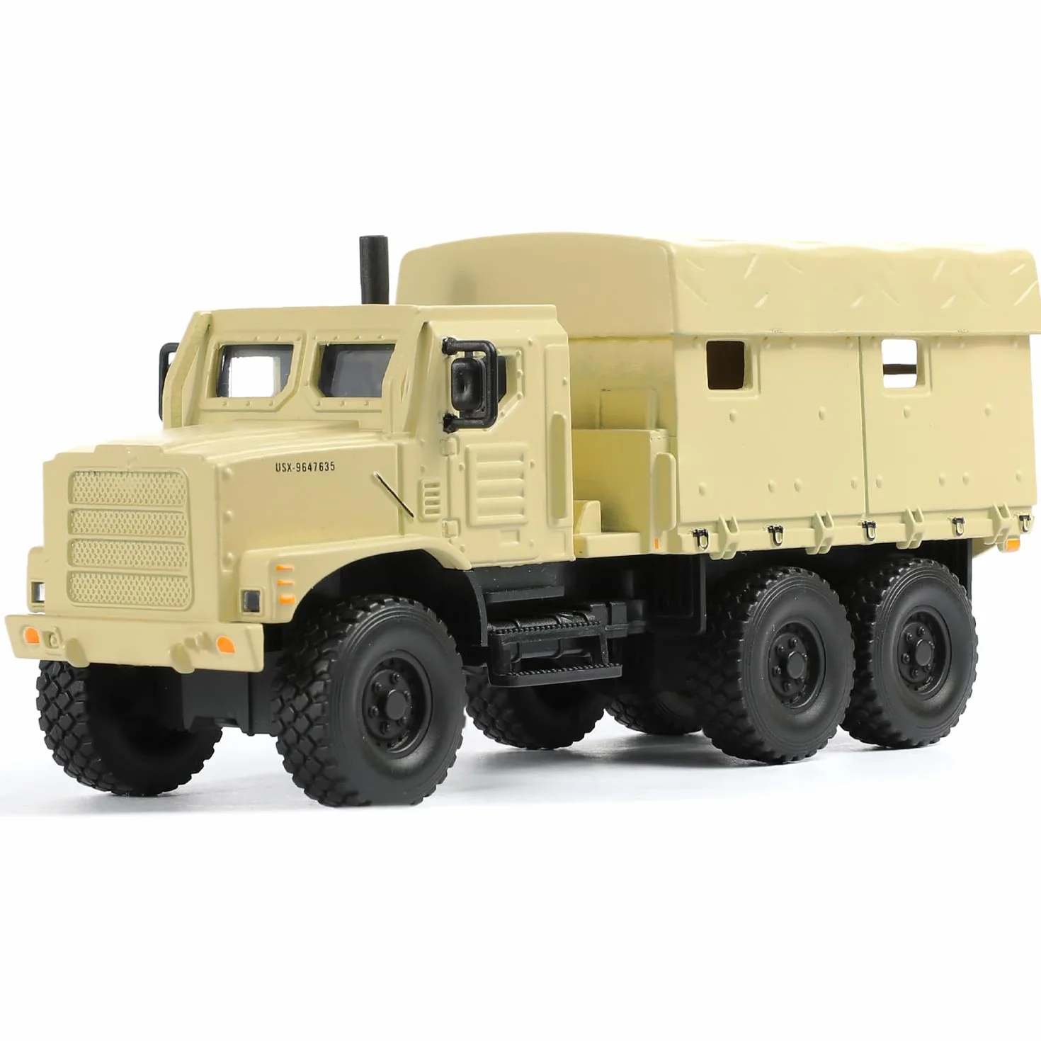 NUOTIE 1/64 MTVR MK23 Medio Tactical Truck Modello Camion Militare Fuoristrada Veicolo Die-cast Metallo Modello Kit Auto Blindata Camion Militare Multifunzionale Armored per Collezione o Regalo