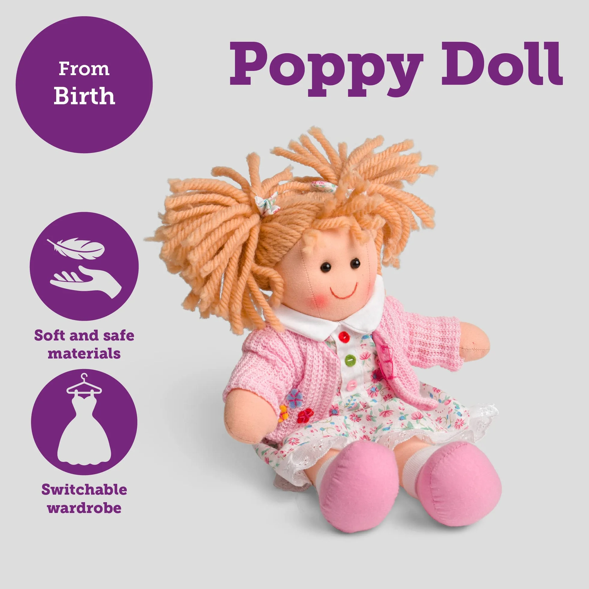 Bigjigs Toys Poppy 28cm Bambola