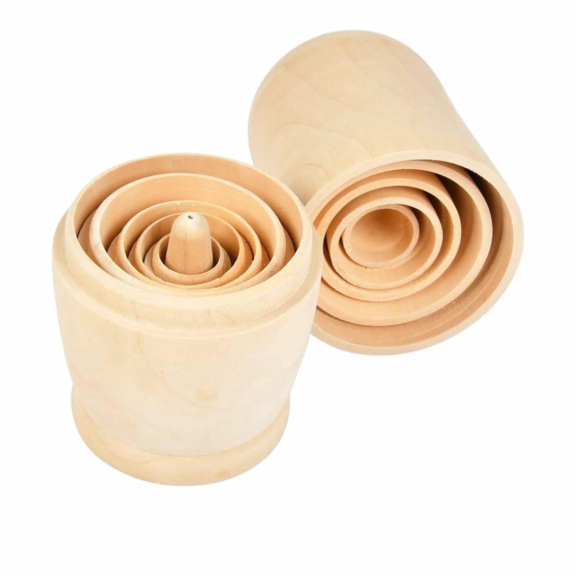 Matrioske Russe, Bambola di Legno, Bambole matrioska Giocattolo di Legno Russo, Non Dipinto Bambola Figura Giocattoli, Giocattolo Impilabile, Minifigure Nidificanti, Non Verniciato Matrioska