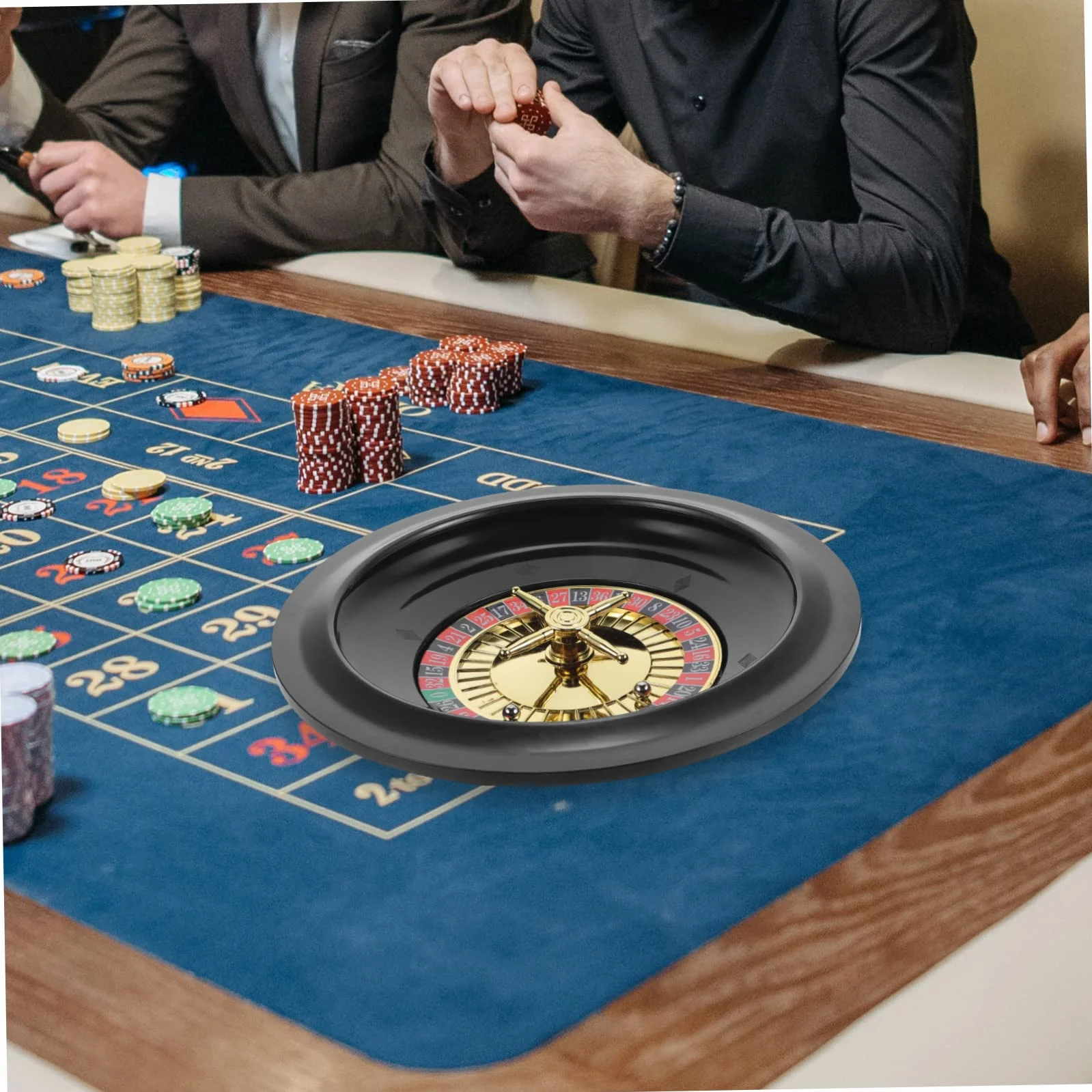 Garneck Ruota della roulette da 10 pollici per i giochi – Set di gioco professionale per giochi in casa e feste, ideale per notti da poker e giochi da tavolo ricreativo