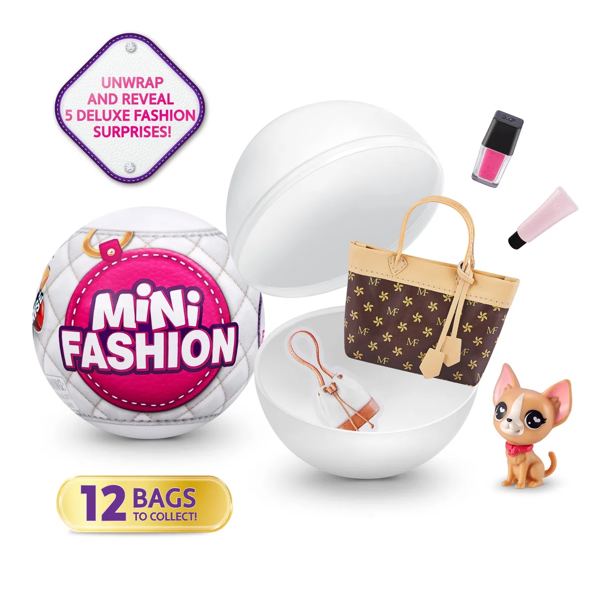 Mini Brands Mini Fashion Series 1 Borse e accessori in tessuto reale capsule giocattolo da collezione (2 pezzi)