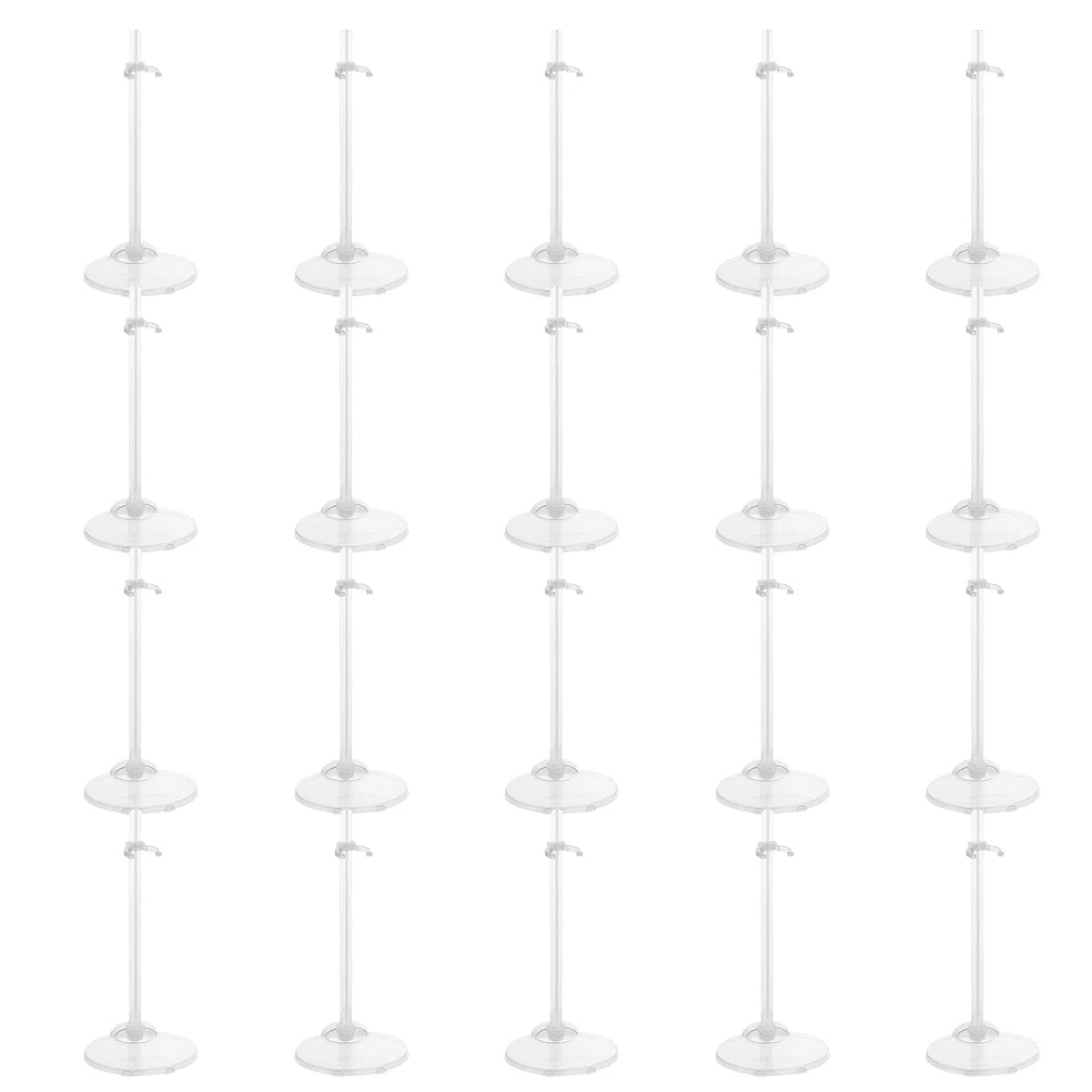 Supporto per Bambole, Supporto per Bambolei Trasparente per Finestra Doll Display Decorazione Collezione, Modello Bambola Display Stand per Bambole da 9-11 pollici (Trasparente, Pezzo, 20)