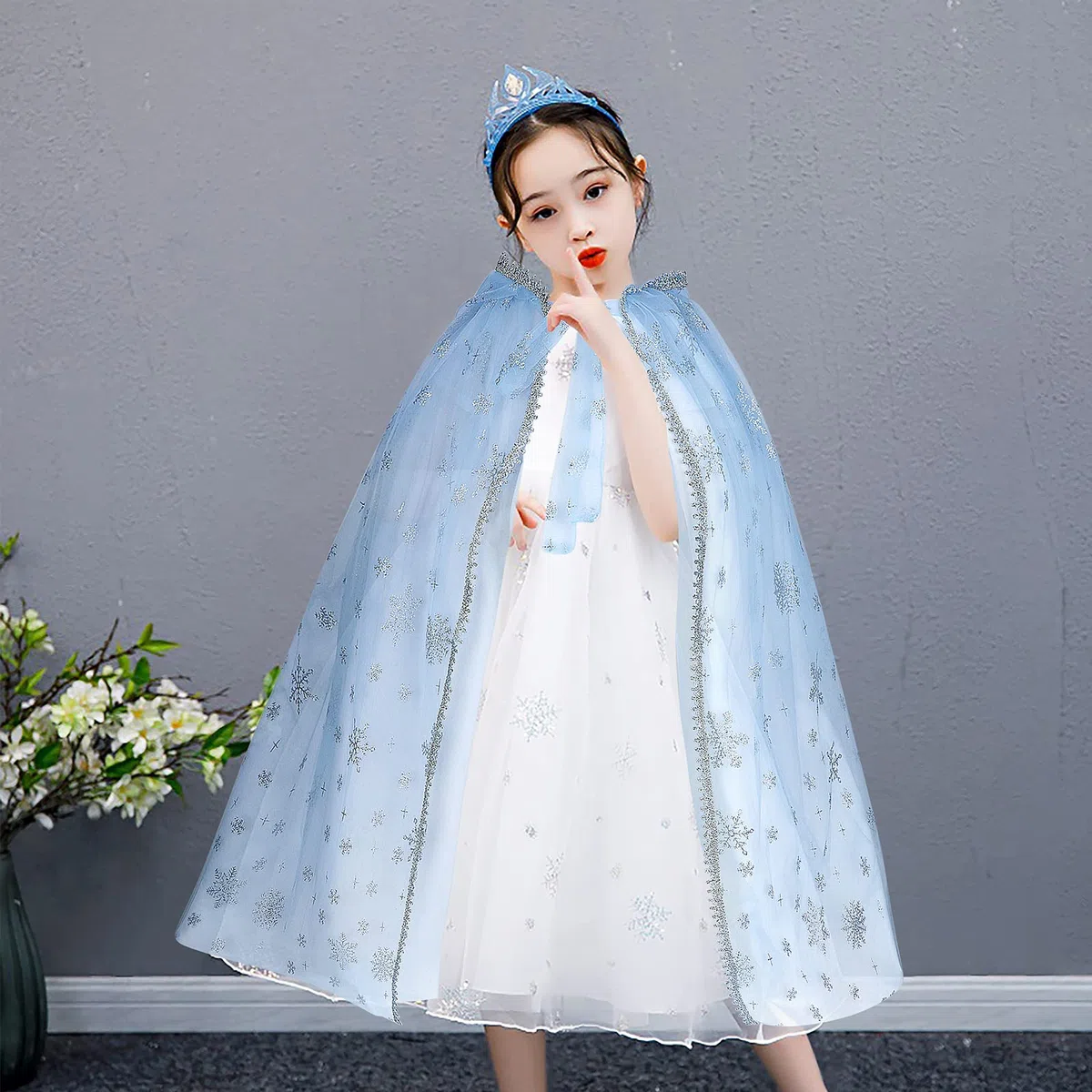 XEPST Mantello Principessa Bambina, Costume Principessa con Cappuccio, Mantello Della Principessa Accessorio Scialle Cape Ragazze da Costume Halloween Carnevale Cosplay