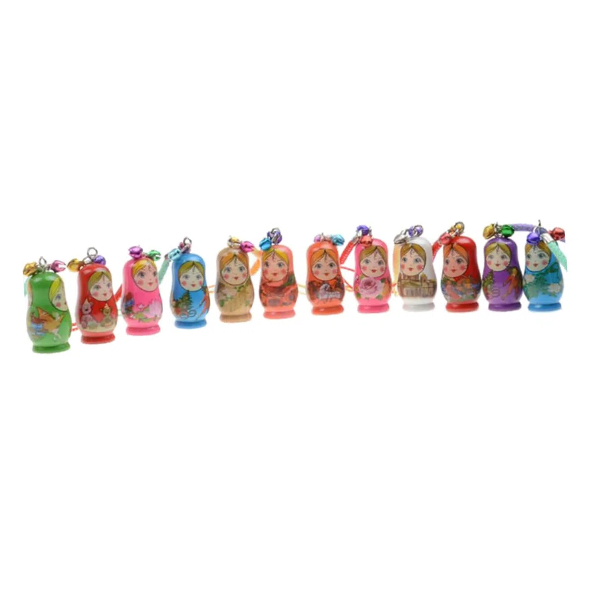 CALLARON Portachiavi Bambole Russe in Legno 24 Pezzi Set Creativo Portachiavi Matrioska Ciondolo Appeso per Chiavi e Accessori Cellulari Regalo Originale e Divertente Stili multipli