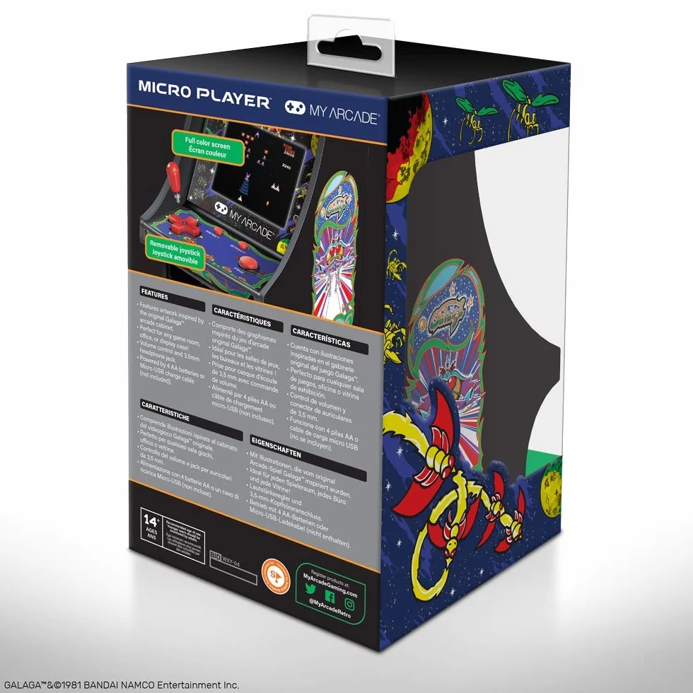 My Arcade Micro Player Galaga Retro Console One Size