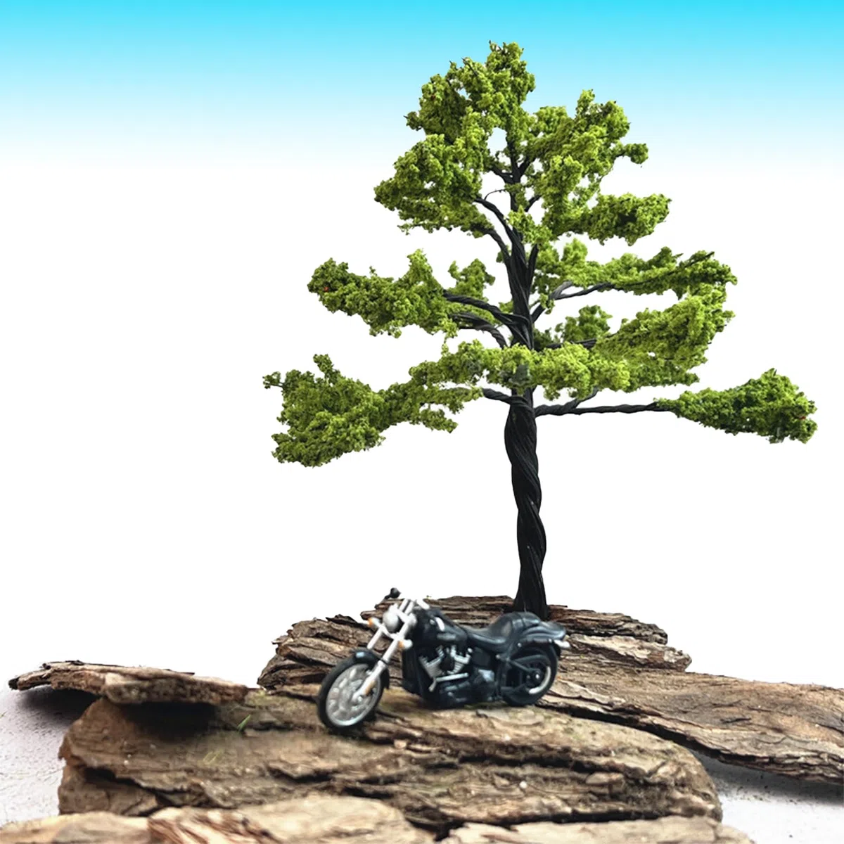 Cayway 10 Pz Corteccia di Albero in Miniatura, Modello Scenario Roccia, Giardino in Miniatura Decorazioni per Il Materiale da Tavolo in Sabbia per Il Paesaggio Ferroviario