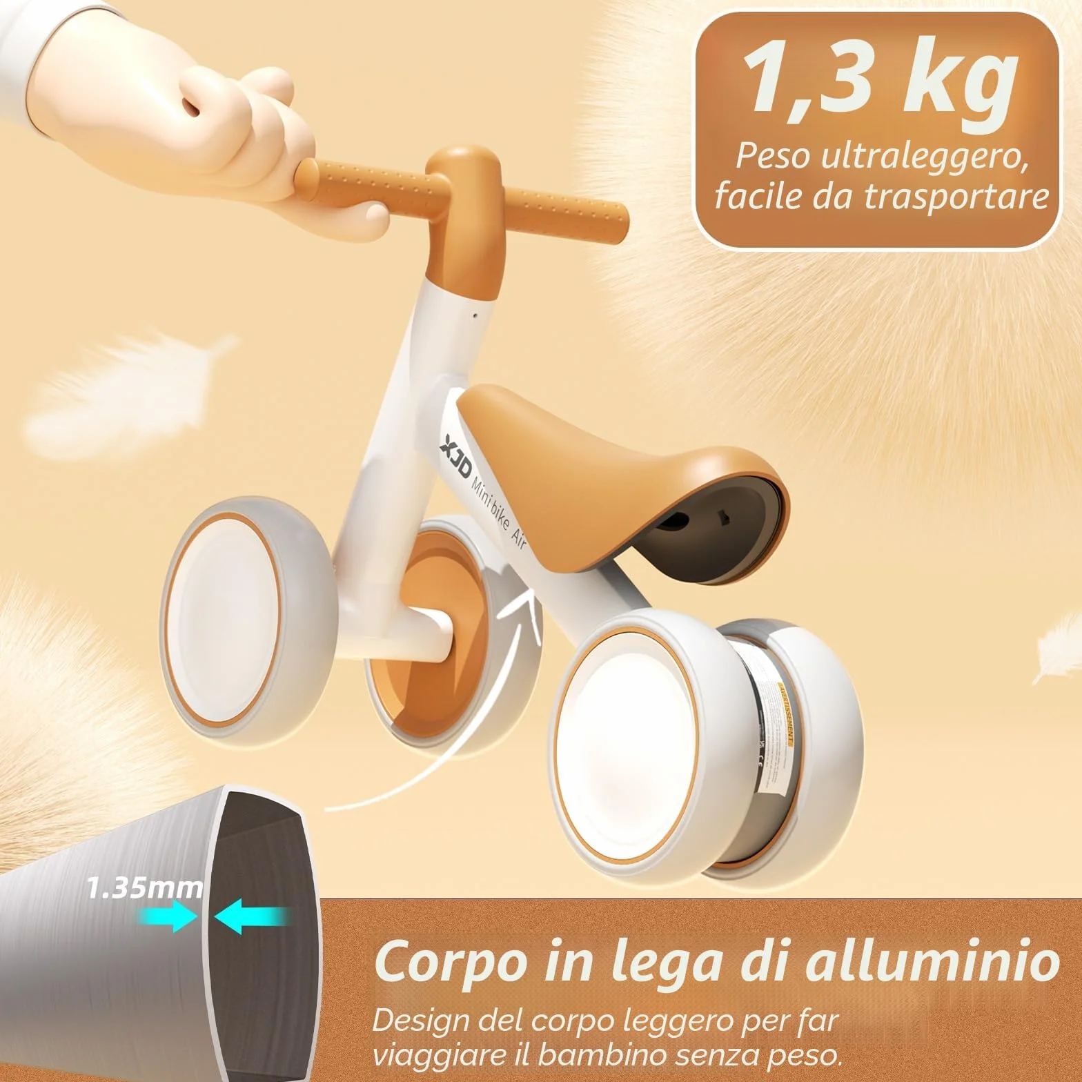 XJD bici da corsa da 1 anno giocattolo bici da corsa per 10-24 mesi bambino apprendimento bici mini con 4 ruote Toddler bici senza pedali prima bici da corsa per il regalo
