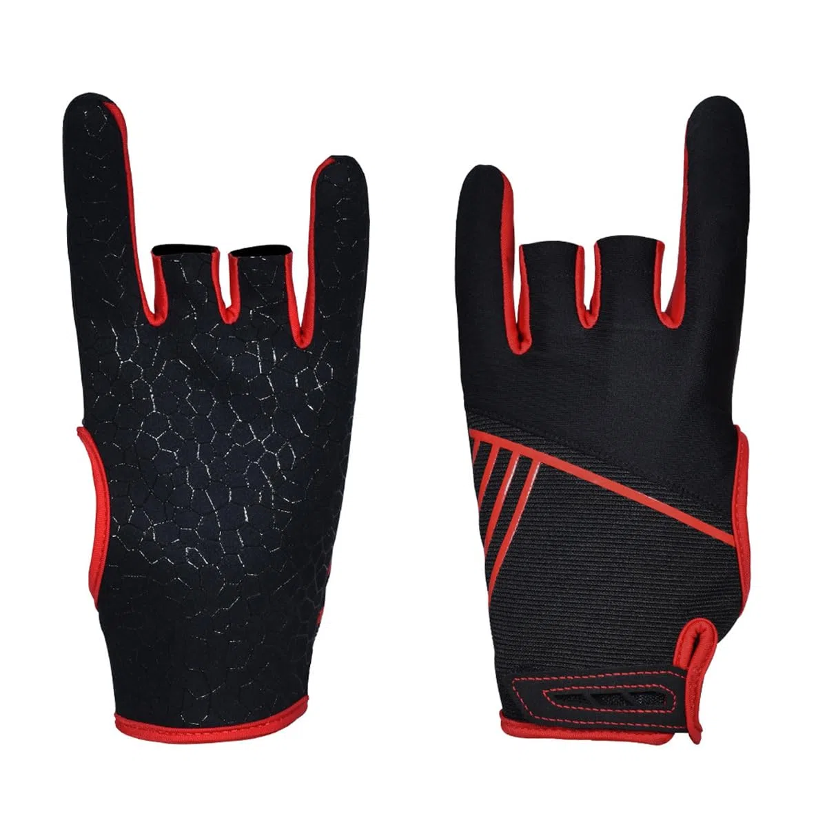 1 Paio Di Guanti Da Bowling Professionali Antiscivolo, Comodi Accessori Da Bowling, Guanti Sportivi Semi-dita