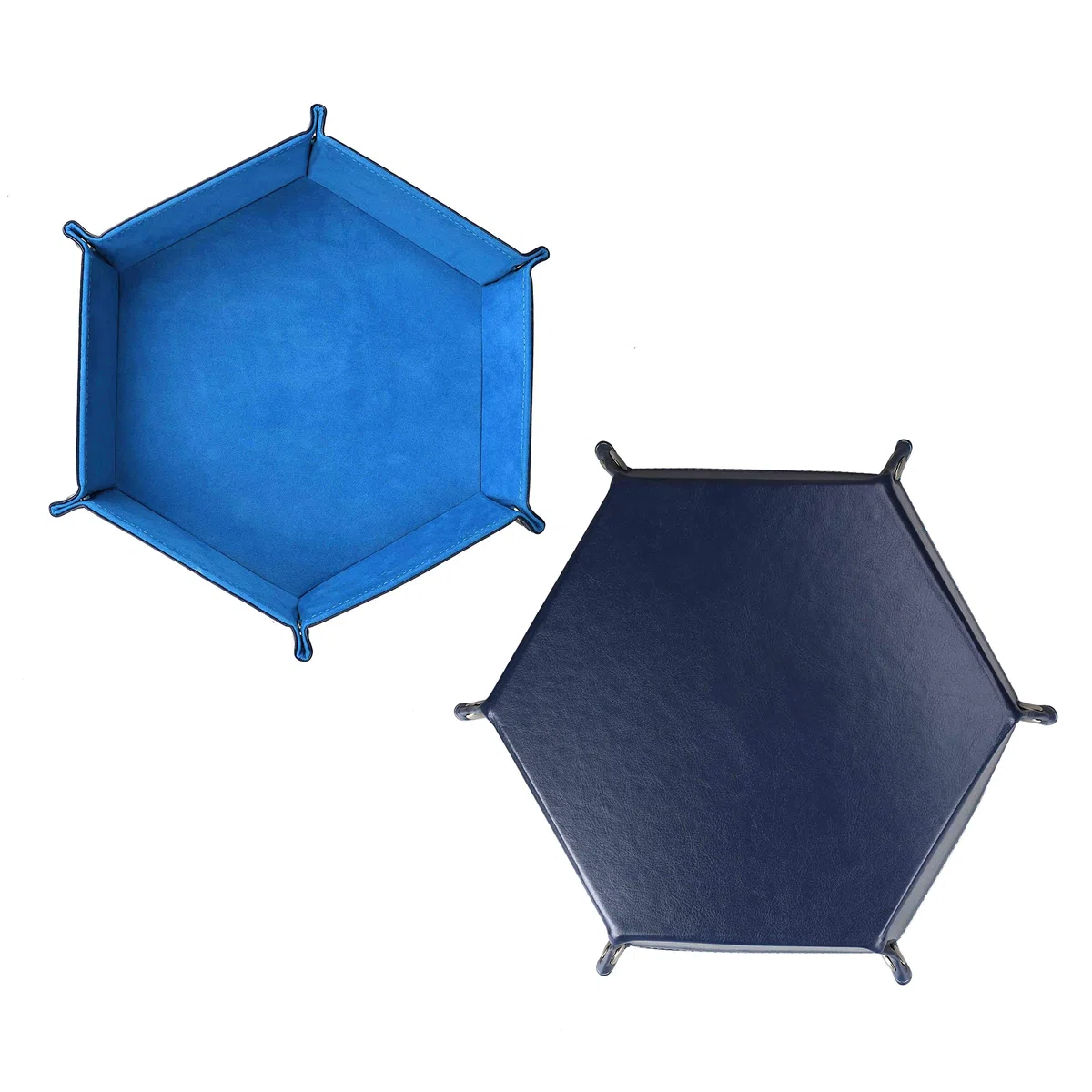 Tavola per Dadi, Cuoio Pieghevole in PU e Velluto Verde Scuro Supporto per Gioielli, Monete,per Dungeons And Dragons Dadi Rpg Gioco D & D e Altri Giochi da Tavolo,Blu