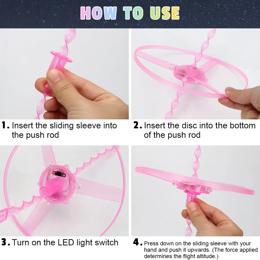 Meleager Disco Volante Giocattolo, Set 16 Pezzi con Eliche Luminose per Bambini, Lanciatori e Dischi, Ideale per Feste, Esterno, Compleanni e Regali