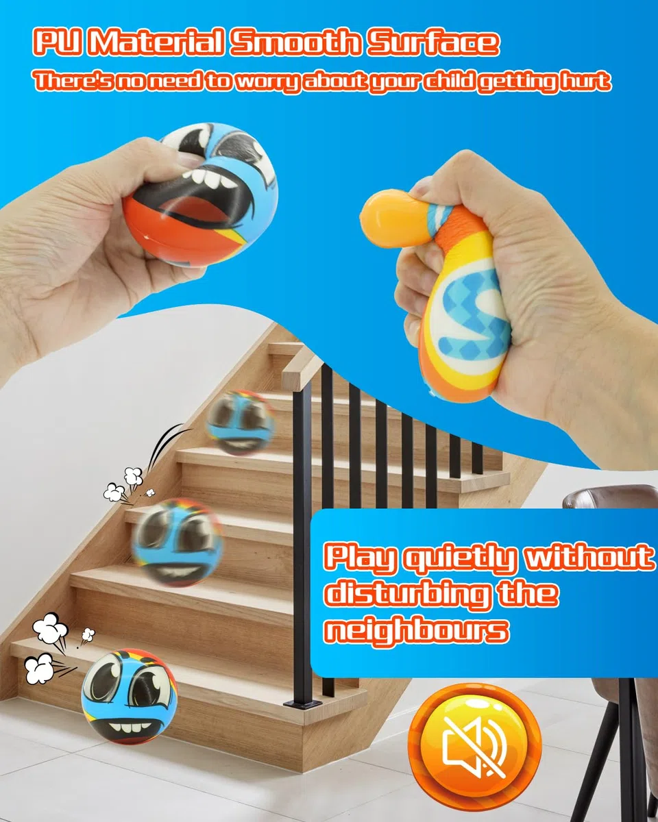 Bowling Set Bambini, Giochi Bambini 3 4 5 Anni, Bowling Set Bambini con 10 Birilli 5 Anelli e 2 Palle, Giochi da Giardino per Bambini Giochi Montessori