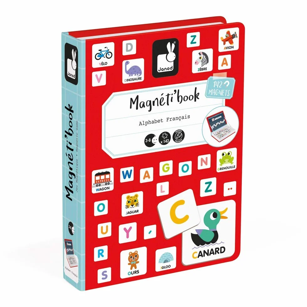 Janod - Magneti'Book Alfabeto Gioco Educativo, Versione Inglese, J02711