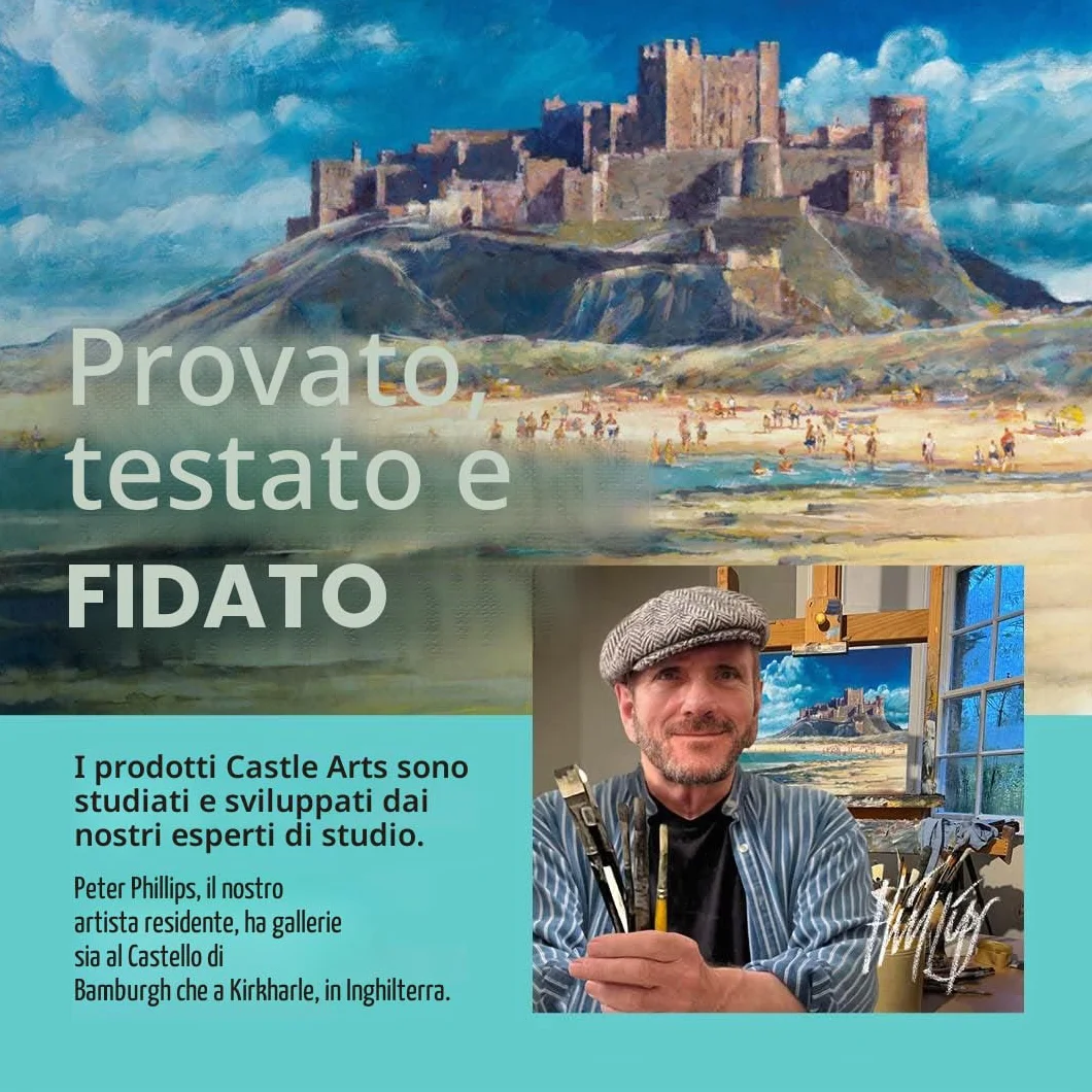 Castle Art Supplies Set 26 Pezzi per Disegno e Bozzetto | Per Artisti Principianti o Professionisti | Matite, Carboncini, Grafiti e Molto Altro | In Custodia di Trasporto a Forma di Conchiglia