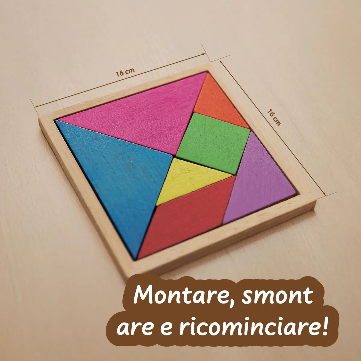 Science4you Puzzle Tangram in Legno per Bambini di 3 4 5 Anni – Tangram in Legno, Gioco Mentale di Figure Vintagei, Giocattolo Educativo Montessori per Bambini e Bambine di età 3 4 5 6+ Anni