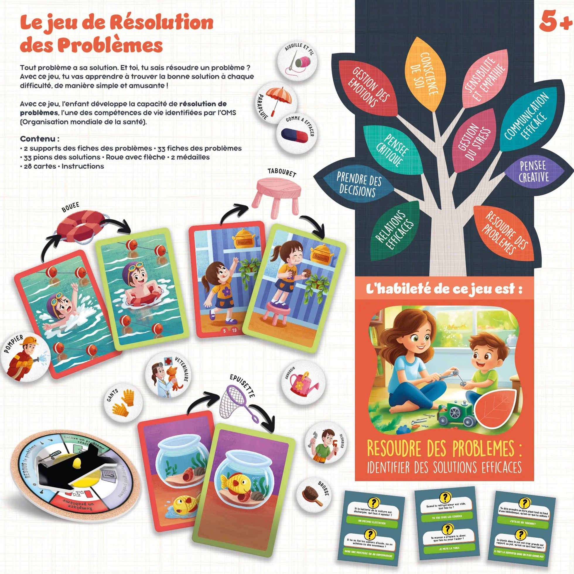 Résolution des problemes - Jeu de Plateau - LIFE SKILLS - Plateau illustré