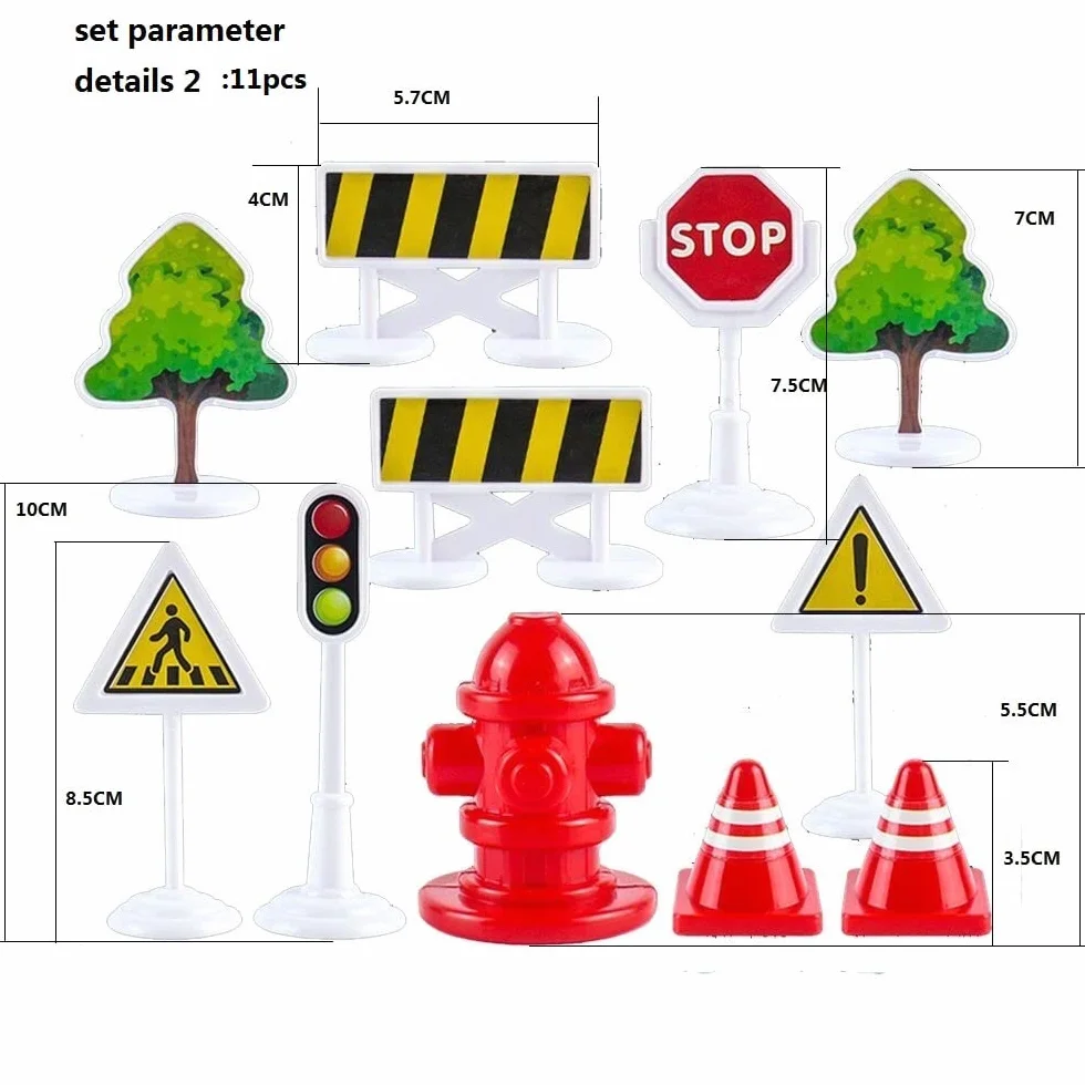Segnali Stradali Giocattoli - Cartelli stradali Set di Accessori per Veicoli e trenini,41 Pezzi Segnaletica Stradale Playset - Bambini insegnare Le Regole del Traffico I Giocattoli