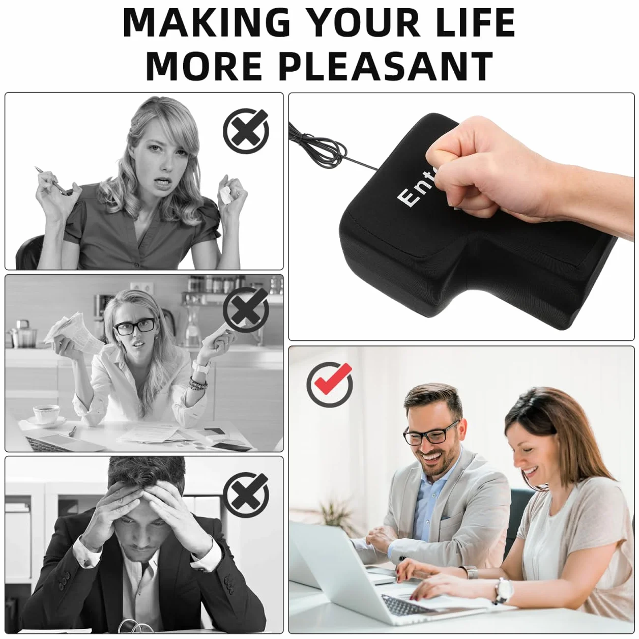 Amosfun Cuscino Enter Gigante Antistress Con Connessione Usb Morbido Supporto Pisolino Per Ufficio Scrivania Strumento Relax Stress Relief