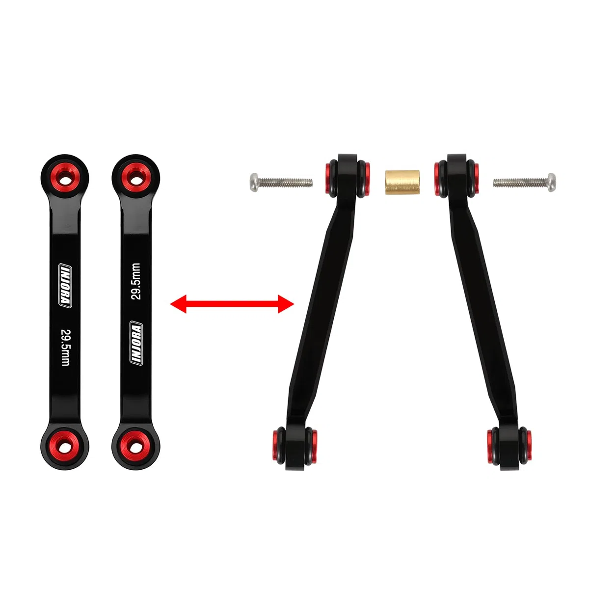 INJORA Set 4 Link in Alluminio ad Alta Luce per 1/24 Axial SCX24 GX470 RC Crawler