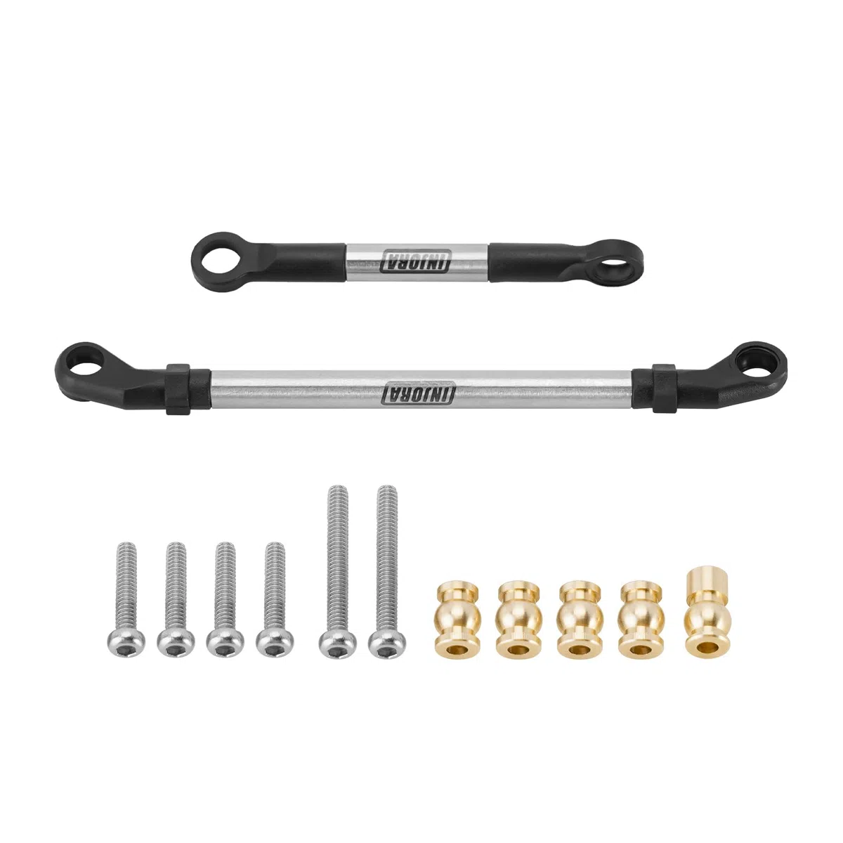 INJORA Acciaio Inossidabile Gioco Elevato Collegamenti Allo Chassis Sterzo Set di Collegamenti per FMS FCX24 Upgrade 1/24 RC Crawler