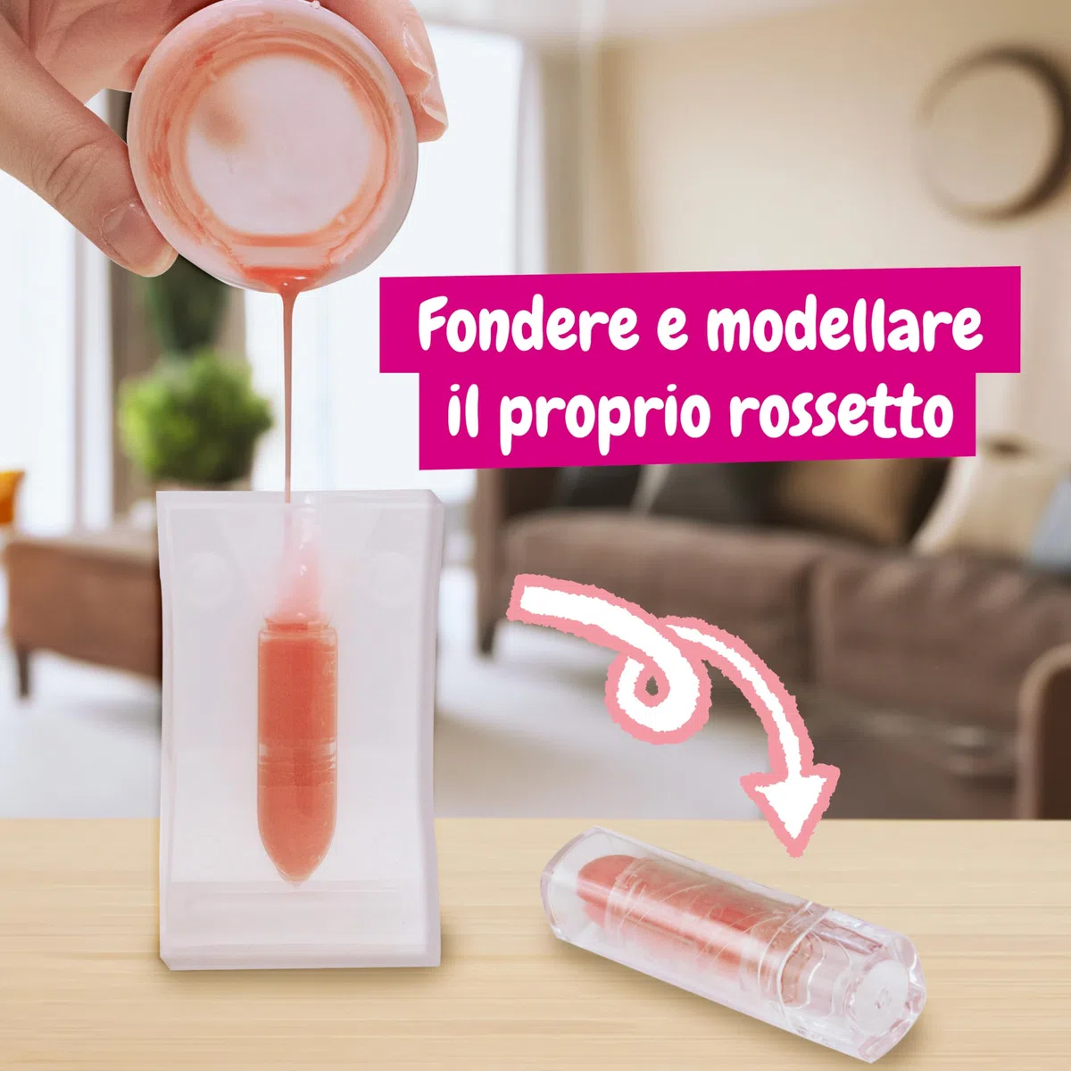 Science4you Kit per la Creazione di Rossetti e Lucidalabbra per Bambine – Crea i Tuoi Lucidalabbra, Rossetti - 7 Attività di Bellezza per Bambini Incluse, Regalo Originale per Bambina 8 9 10 11+