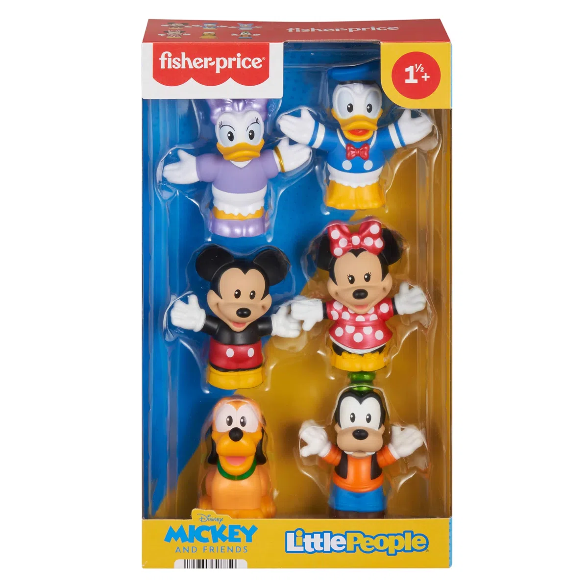 Fisher-Price Little People Disney - Topolino e i suo Amici, set di personaggi del mondo Disney tra cui Topolino, Minni, Paperino, Paperina, Pippo e Pluto, 1+ anni, JHD08