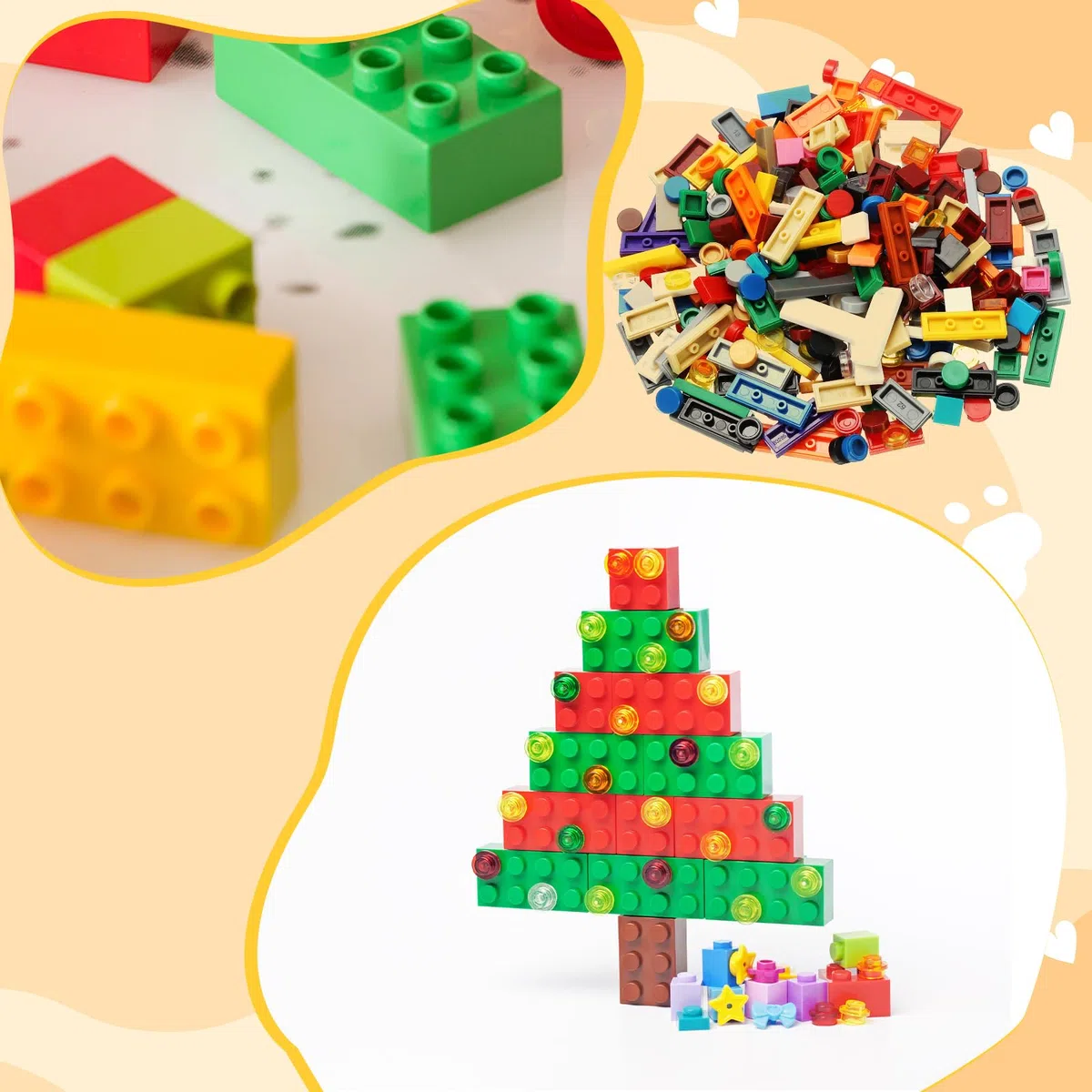 PATIKIL 370 Pezzi blocco Piatti All'Ingrosso, 1x2 Piastrelle Quadrate Marroni Classiche Superficie Liscia Mini Accessori Per Mattoncini Da Costruzione Compatibili Con Kit Mattoni
