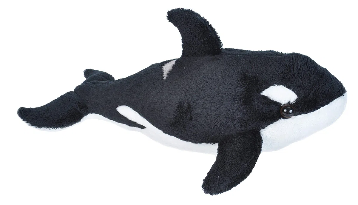 Wild Republic Sea Critters, Orca Giocattolo, Orca di Peluche, Orca per Bambini, Regalo di Compleanno, Animali Marini, 28 cm
