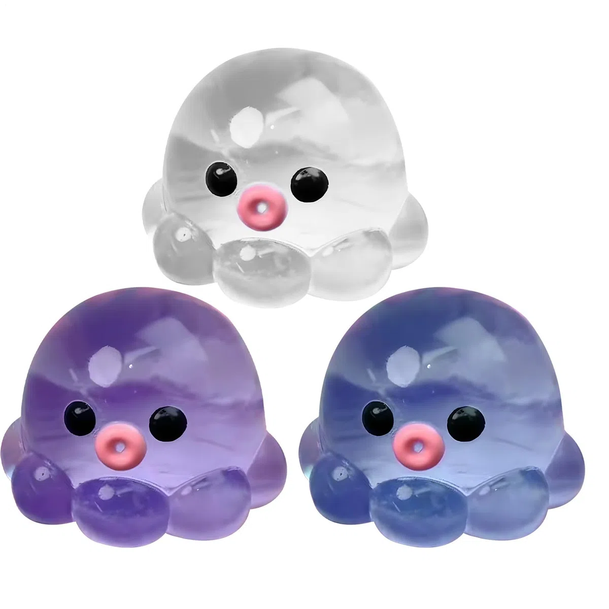 Confezione Da 3 Giocattoli Antistress Squishy A Forma Di Polpo | Fidget Toys Polpo | Palline Antistress Per Adulti E Bambini ,facili Da Trasportare, Per Premi Per Studenti, Salute Mentale, Viaggi