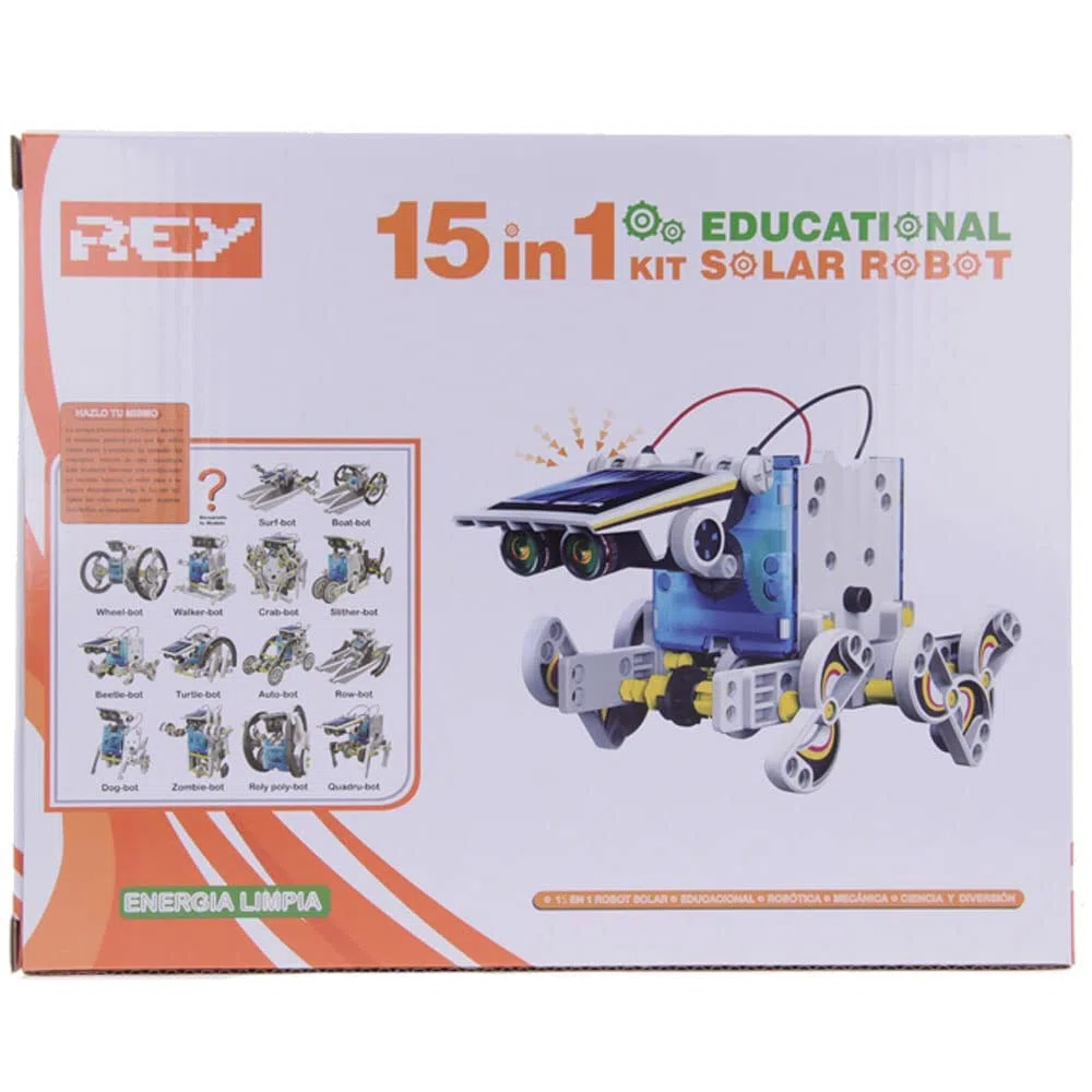 15 in 1 Solar Robot - Solar Toy Kit - 15 modelli di costruzione