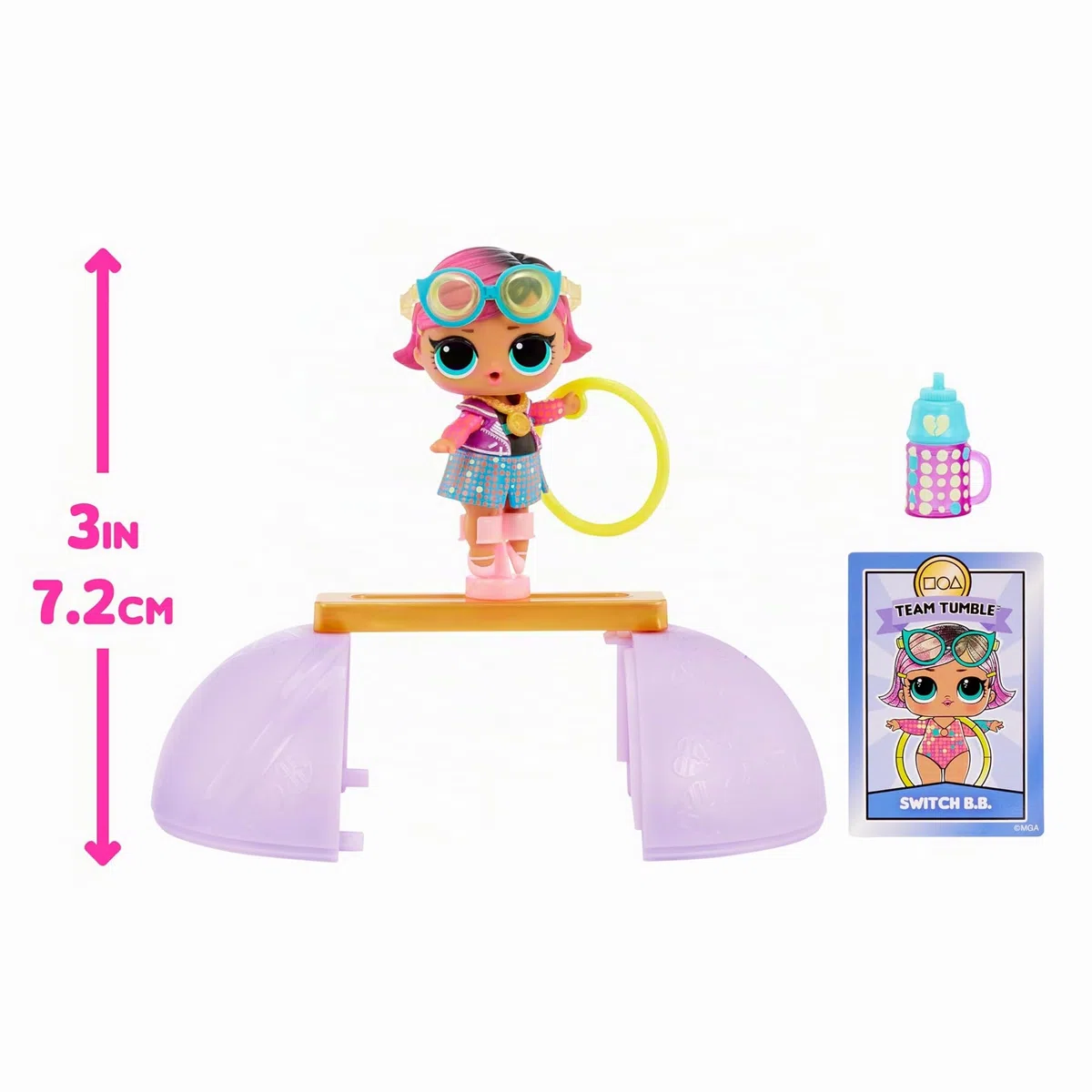 L.O.L. Surprise! All Star Sports Ginnastica. Bambola da Collezione a Tema Ginnastica con 8 Sorprese. Bambola Sportiva e Sfera con Trave di Equilibrio. Ideale per Chi Ama le Olimpiadi. Età 3+