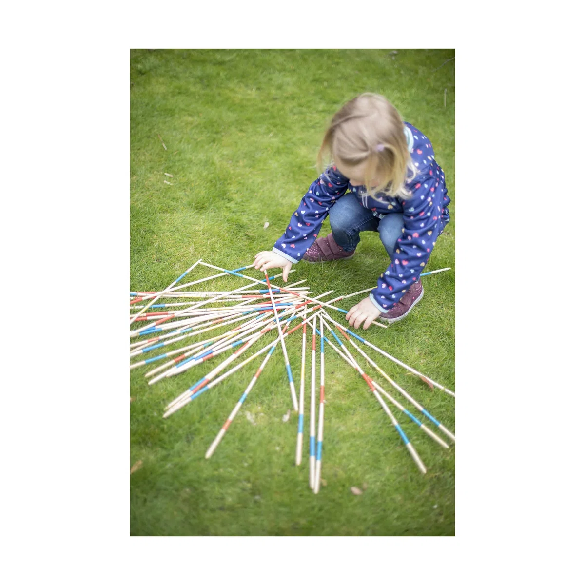 Eichhorn – Outdoor Mikado – Composto da 41 Bastoncini da Gioco da 50 cm di Lunghezza, con Istruzioni per Il Gioco, in bambù, Adatto per Bambini dai 3 Anni in su