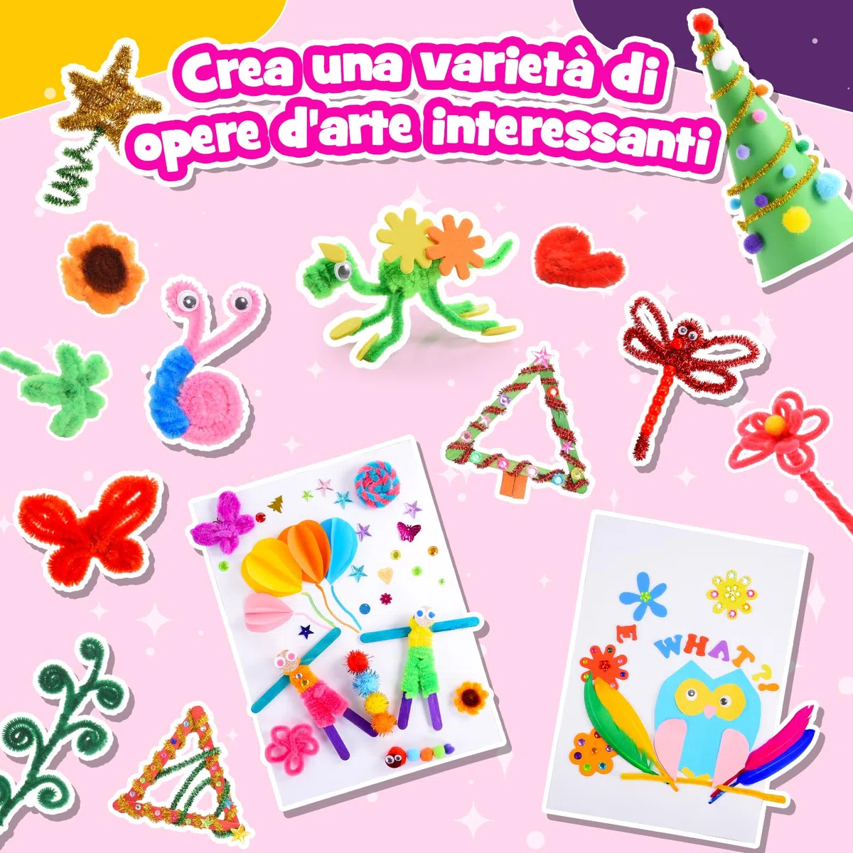 Kit Artistico Giocattolo per Bambina Giochi Bambina 3-12 Anni, 3000+Pezzi Lavoretti Creativi per Bambini Regalo Bambina 4-9 Anni Giochi Bambina 4-9 Anni Femmina Regali di Compleanno Regali di Natale