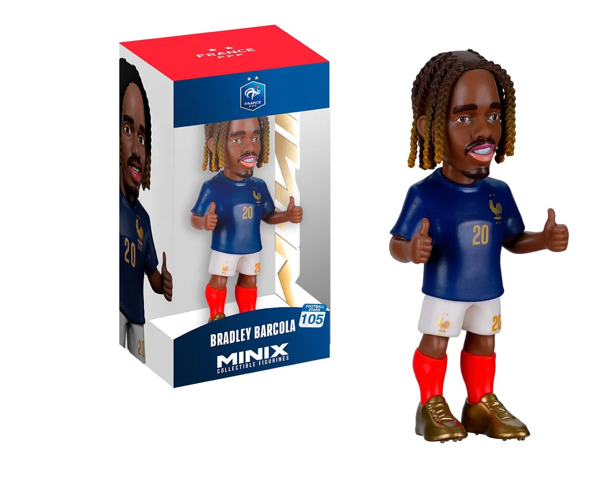 MINIX - Football Stars - Coppa del Mondo #105 - Francia - Barcola - Personaggio da collezione 12 cm