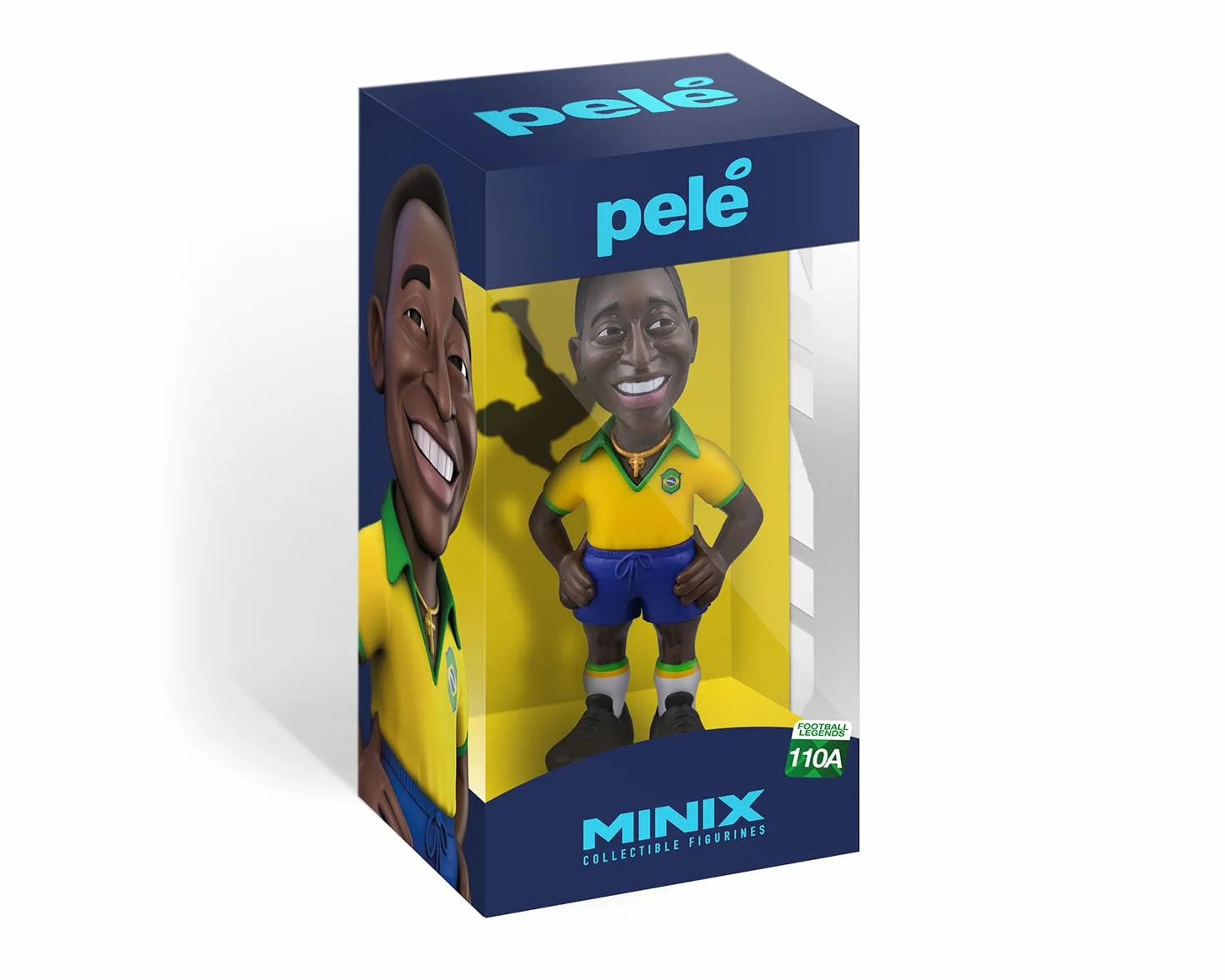 MINIX Pele Brazil 1st Kit 12 centimetri Figura - Figura Pele da collezione Sport Football Icon Range per i fan