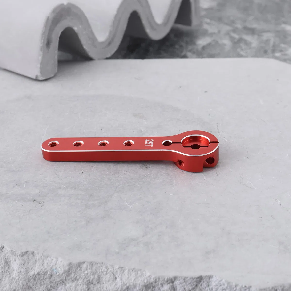 OTOTEC 2 pezzi 25T RC estensione sterzo servo braccio lunghezza totale 56 mm compatibile con aeroplani Balsa 30-100CC compatibile con Futaba, rosso