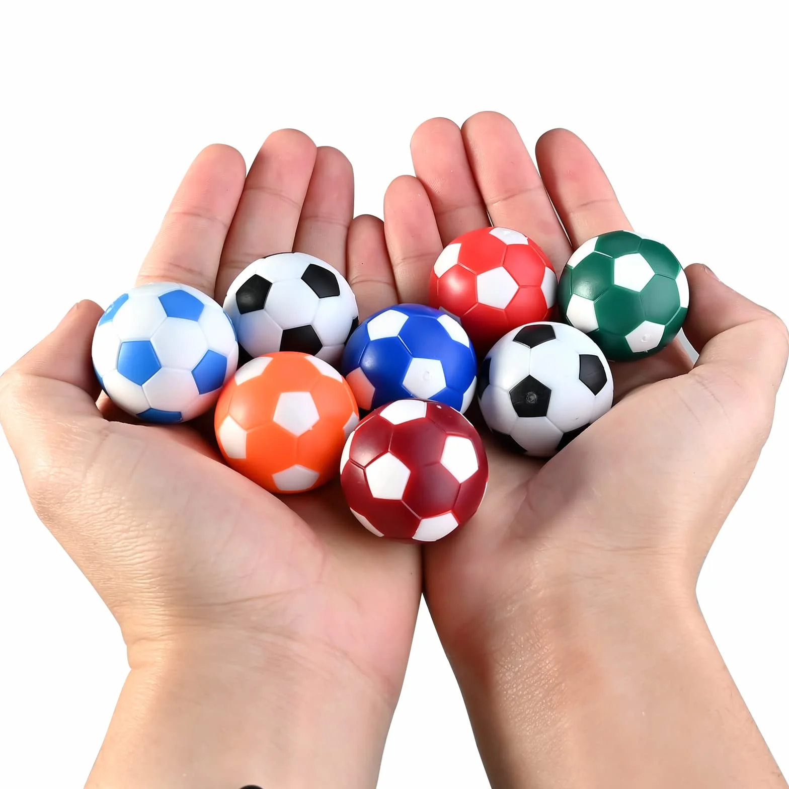 GOLDGE Palline da Calcio Balilla Professionali, 32 mm, Mini e Piccole, Colorate per Bambini e Adulti