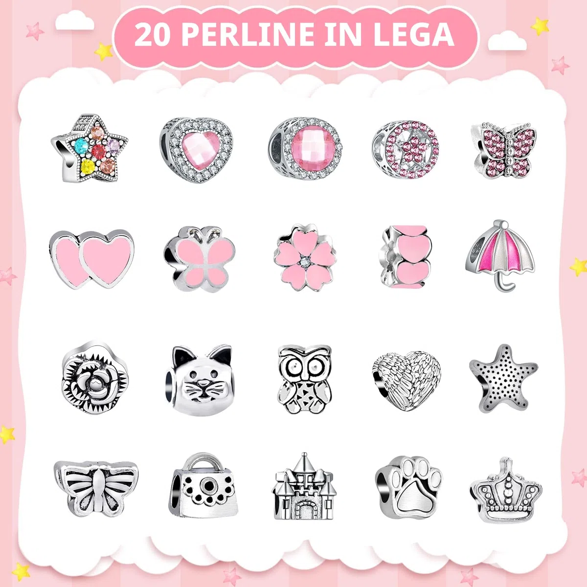WEVOL Idee Regalo Bambina 3-13 Anni Kit Braccialetti Fai da Te Gioielli per Natale Compleanno Ringraziamento per Ragazza