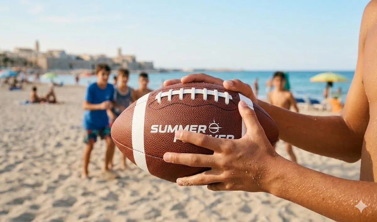 SACAR Pallone Mini Rugby con ago e pompetta – PVC Doppio Strato Antiscivolo – Resistente per Spiaggia, Parco e Aree Gioco