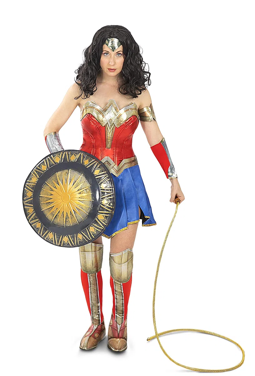 Funidelia | Scudo di Wonder Woman per donna e uomo Supereroi, DC Comics, Lega della Giustizia - Accessori per Adulto, accessorio per costume - Rosso