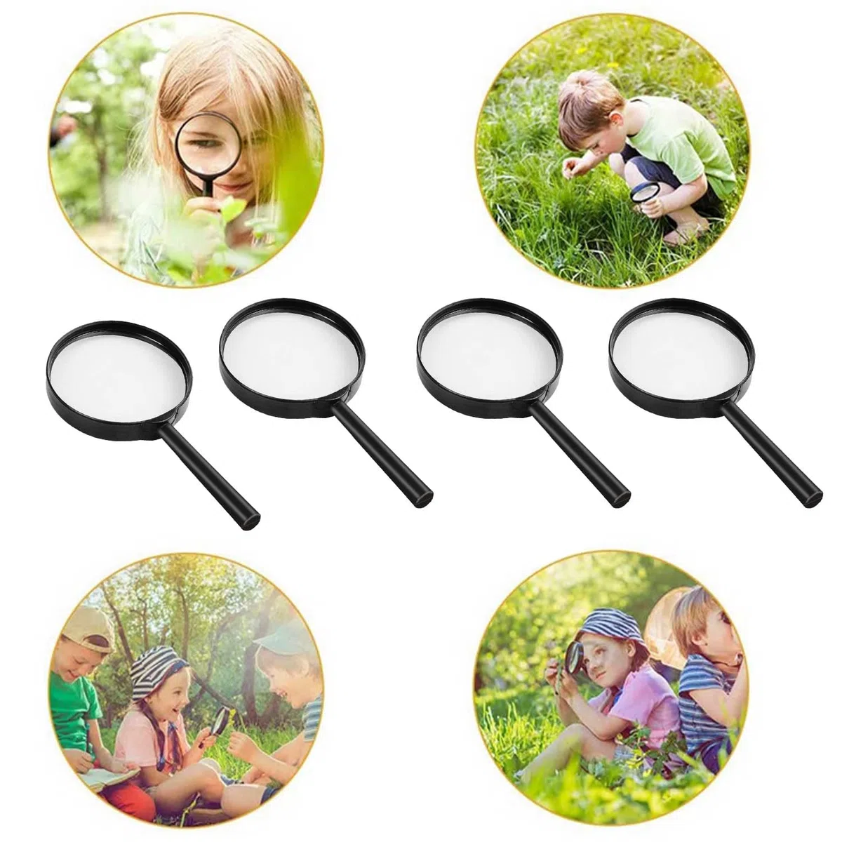 CONNECTION 12 Pezzi Lente di Ingrandimento per Lettura con Badge Detective e Clip Design Ergonomico Ideale per Esplorazioni Lettura Mappe, Analisi di Oggetti e Giochi di Ruolo Investigativi per Adulti