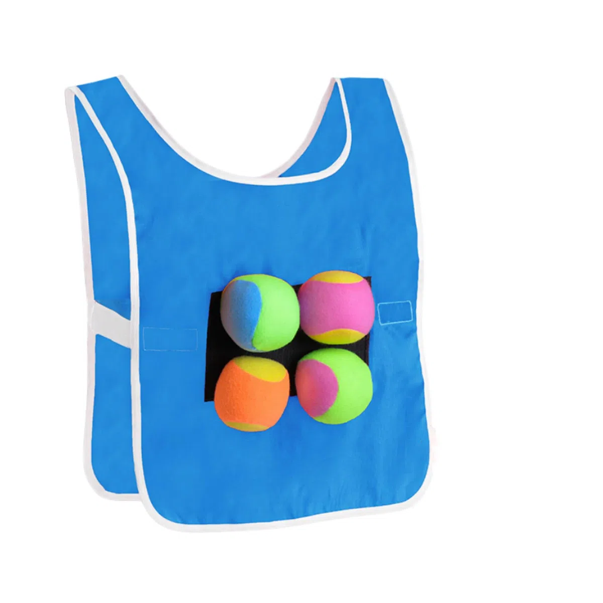 2 Gilet Bersaglio 8 Palle di Cotone Gilet Appiccicosi Giochi Dodgeball Tag Giubbotti Appiccicosi