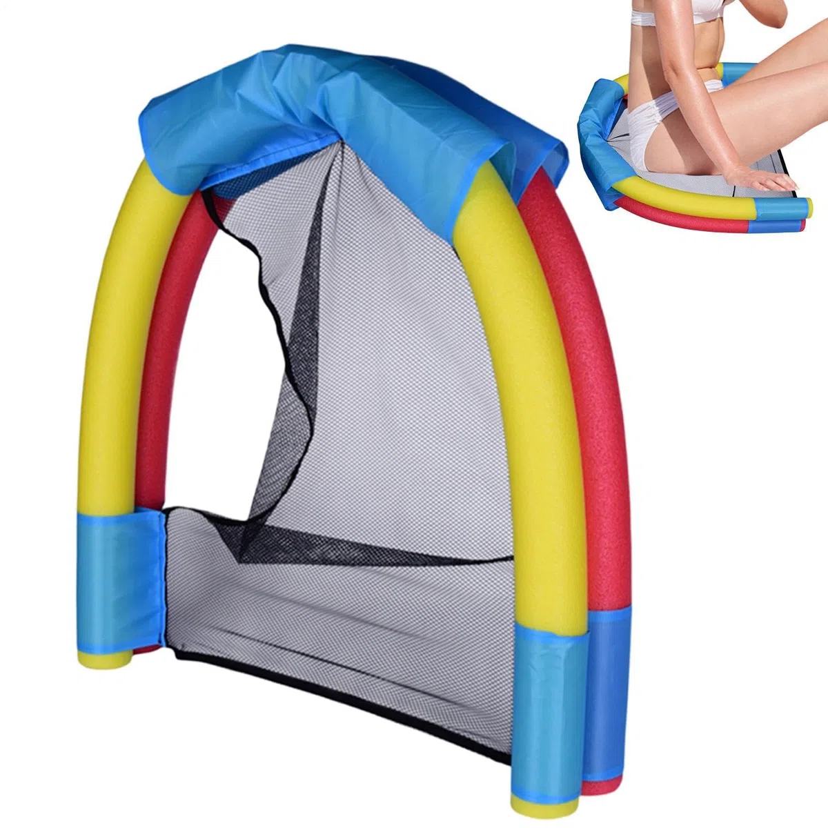 Sedile Gonfiabile per Piscina - Doppia Camera Morbida Confortevole,Poltrone Gonfiabili Morbide per Adulti | per Uomo Donna Bambino Vacanze Estate Spiaggia Lago Fiume Giardino Campeggio Piscina
