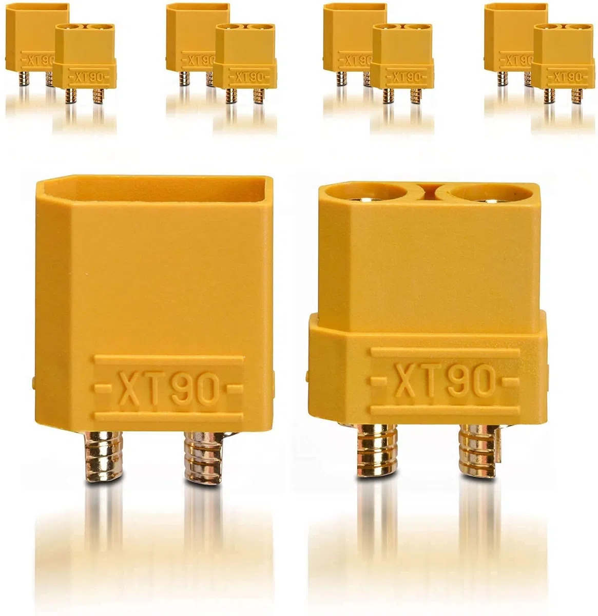 HUAZIZ 10 Pairs Connettore Spina XT90, XT90 Guaina , XT90Connettore Maschio Femmina ，Proiettile Connettori con Connettore di Alloggiamento Guaina per per Batteria Lipo RC Aerei Auto